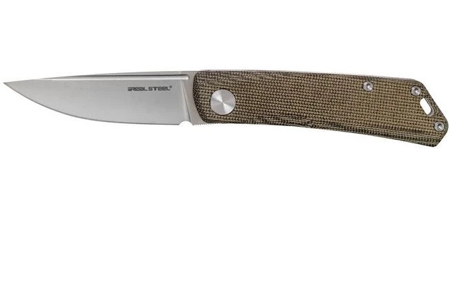 Real Steel Luna Premium II M390, Green Micarta 7006P Knivesandtools Exclusive Slipjoint Pocket Knife