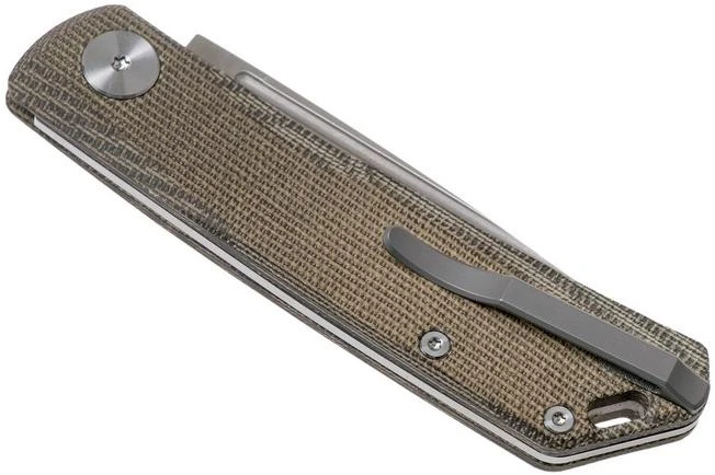 Real Steel Luna Premium II M390, Green Micarta 7006P Knivesandtools Exclusive Slipjoint Pocket Knife - Image 4