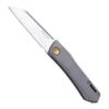 Real Steel Solis 7062G Beadblast Titanium, Gold, Slipjoint Pocket Knife, Poltergeist Design