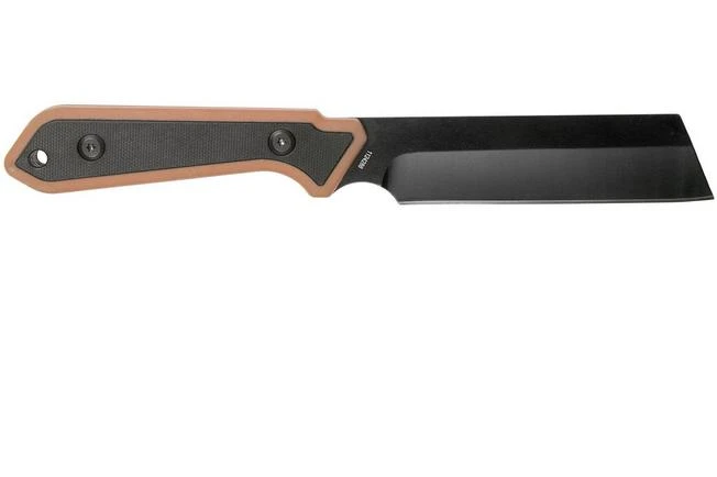 Schrade Cleaver Fixed Knife 4.25" 1124288 Tan & Black FRN - Image 2