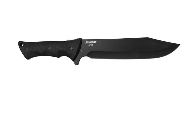 Schrade Leroy Fixed Blade 650942, Black Survival Knife - Image 2