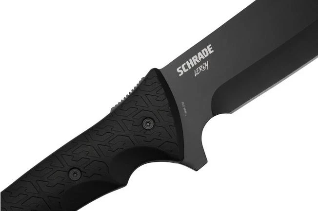 Schrade Leroy Fixed Blade 650942, Black Survival Knife - Image 5
