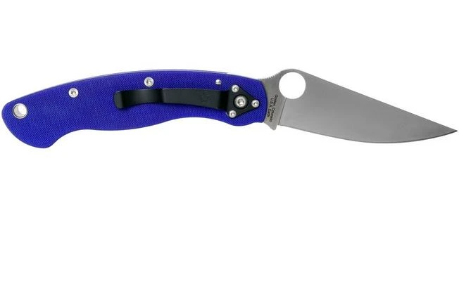 Spyderco Military S110V Dark Blue C36GPDBL Pocket Knife - Image 2
