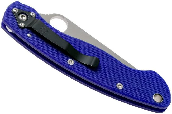 Spyderco Military S110V Dark Blue C36GPDBL Pocket Knife - Image 4