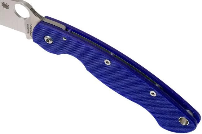 Spyderco Military S110V Dark Blue C36GPDBL Pocket Knife - Image 7