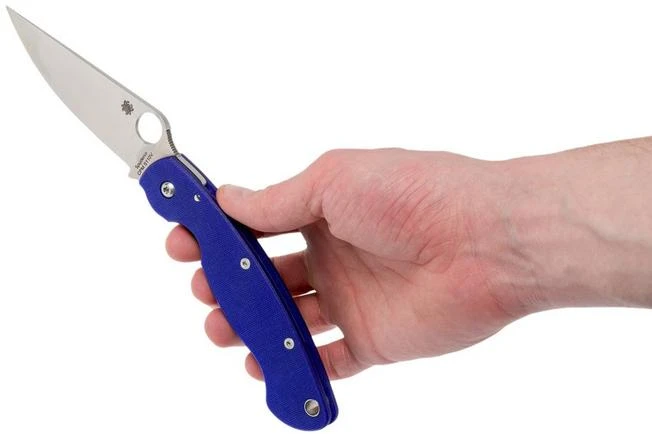 Spyderco Military S110V Dark Blue C36GPDBL Pocket Knife - Image 8