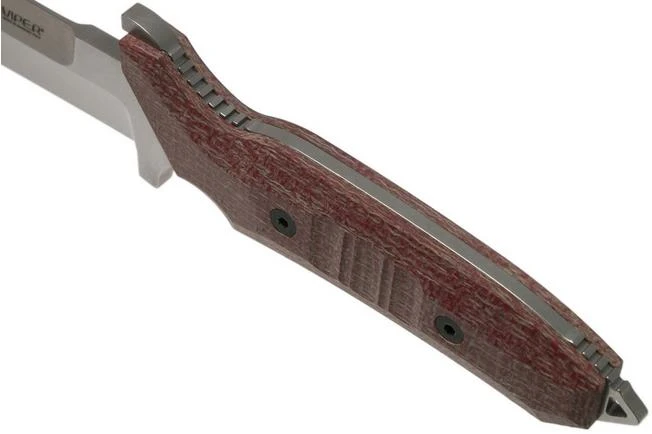 Viper Fearless VT4018CR Sleipner Stonewashed, Red Canvas Micarta, Fixed Knife, Rumici Design - Image 5