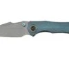WE Knife High-Fin, WE22005-3, Blue Titanium, Grey CPM-20CV Pocket Knife