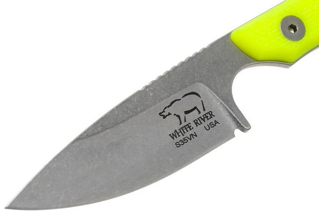 White River Knives M1 Backpacker Pro Yellow G10 Fixed Knife, Kydex Sheath - Image 3