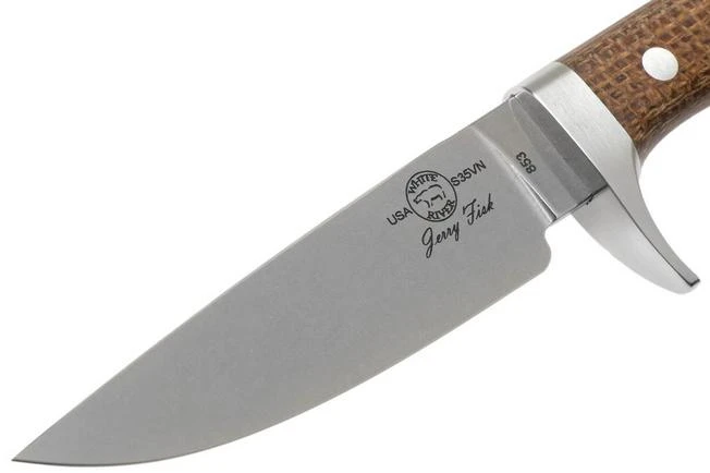 White River Knives Sendero Classic Hunting Knife Natural Burlap Micarta, Jerry Fisk Design - Image 3