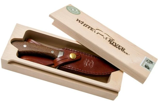 White River Knives Sendero Classic Hunting Knife Natural Burlap Micarta, Jerry Fisk Design - Image 8