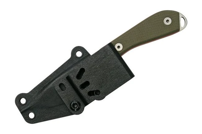 White River M1 Backpacker Pro WRM1-TGO Green/Orange G10, Kydex Sheath, Neck Knife - Image 8