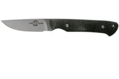 White River Knives Small Game Knife Black Burlap Micarta Hunting Knife, Owen Baker Jr. Design