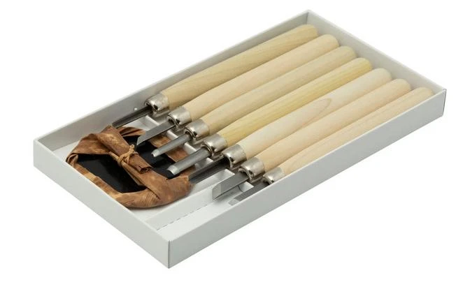 Yoshiharu L-7 Maruichi Japanese Wood Carving Knives, Set Of 7 With Baren - Image 2