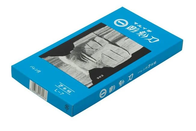 Yoshiharu L-7 Maruichi Japanese Wood Carving Knives, Set Of 7 With Baren - Image 4